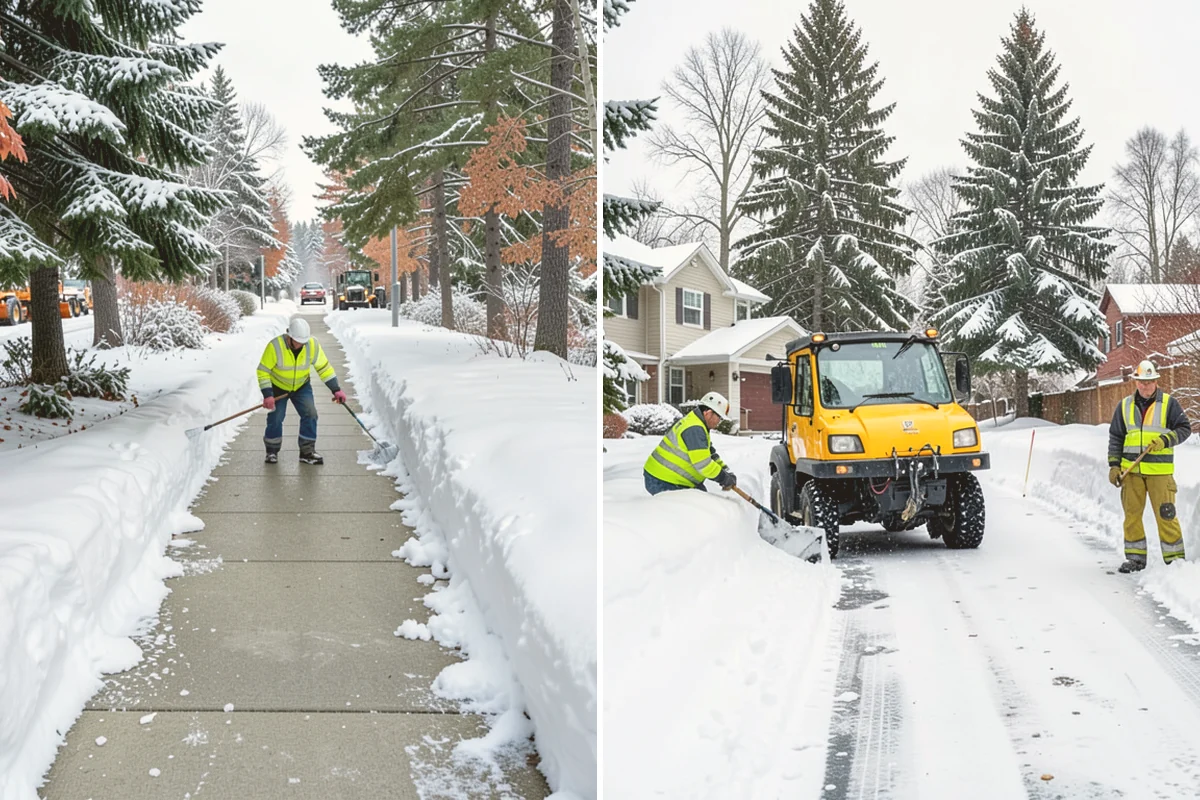 Patio Snow Removal in Eatonville, Pierce County, WA - Assess the patio material and note shaded areas prone to refreeze