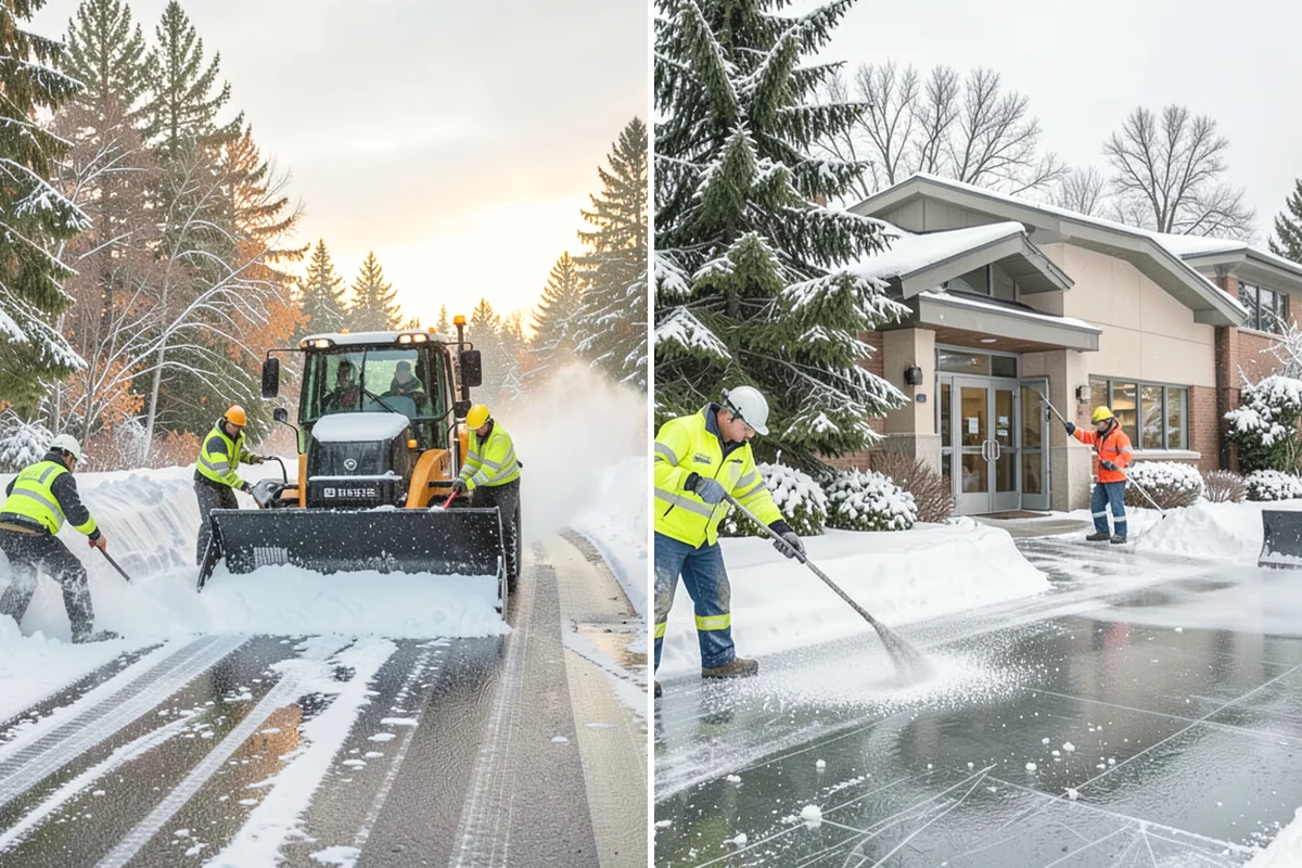 Patio Snow Removal in Edgewood, Pierce County, WA - Assess the patio material and note shaded areas prone to refreeze