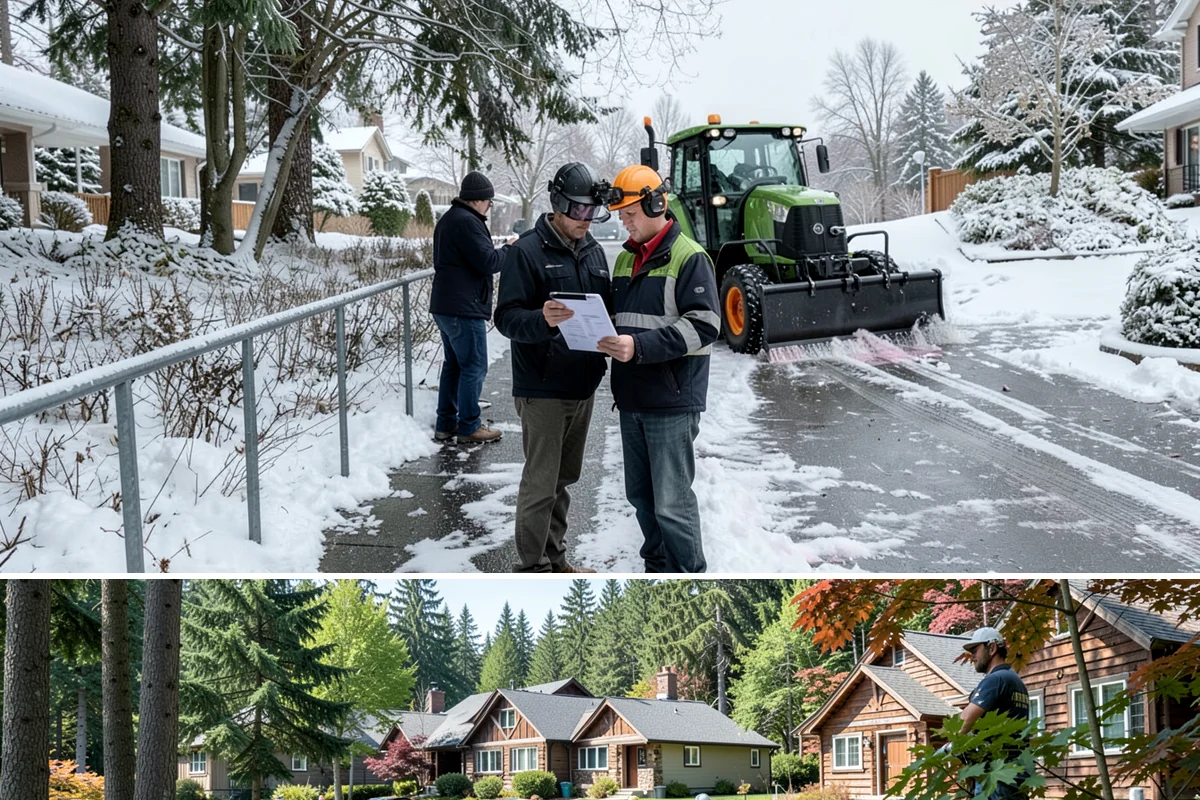 Patio Snow Removal in Edgewood, Pierce County, WA - Book before the first Cascade cold snap in late November, since lowland snow events here are brief but arrive with little warning.
