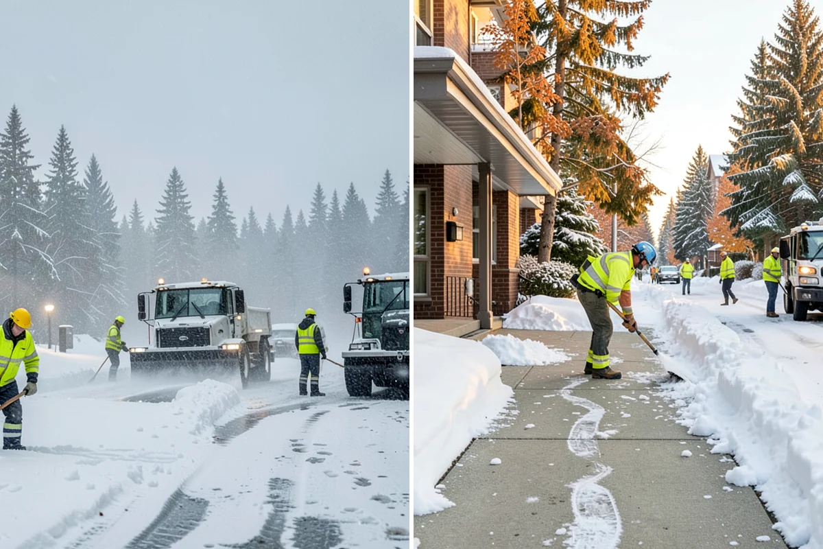 Patio Snow Removal in Enumclaw, King County, WA - Assess the patio material and note shaded areas prone to refreeze