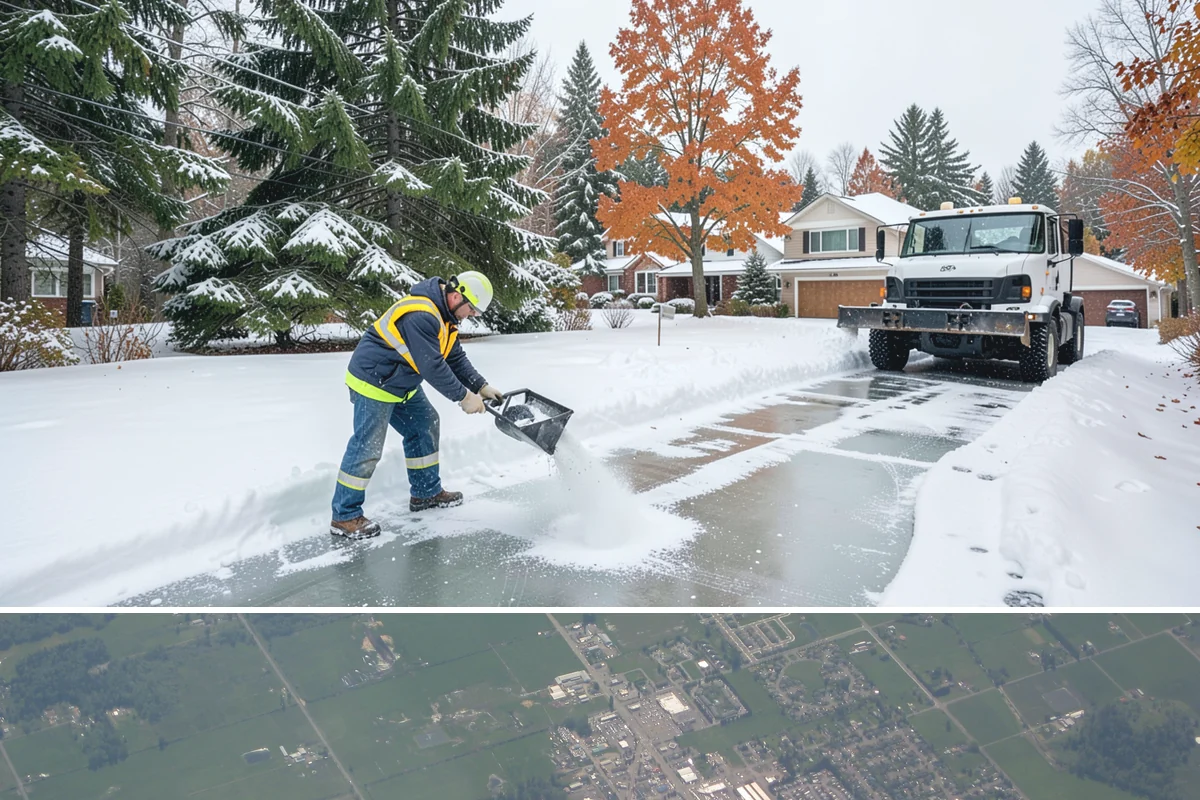 Patio Snow Removal in Enumclaw, King County, WA - Book before the first Cascade cold snap in late November, since lowland snow events here are brief but arrive with little warning.