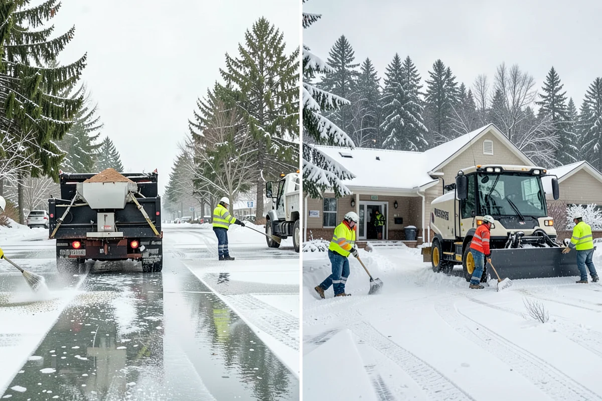 Patio Snow Removal in Everett, Snohomish County, WA - Assess the patio material and note shaded areas prone to refreeze