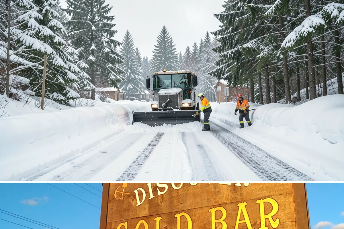 Patio Snow Removal in Gold Bar, Snohomish County, WA - Book before the first Cascade cold snap in late November, since lowland snow events here are brief but arrive with little warning.