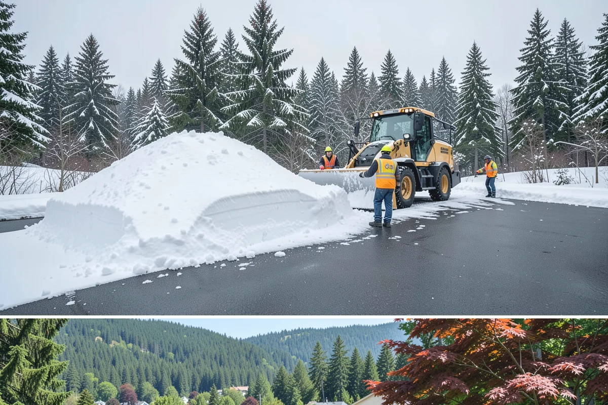 Patio Snow Removal in Index, Snohomish County, WA - Book before the first Cascade cold snap in late November, since lowland snow events here are brief but arrive with little warning.