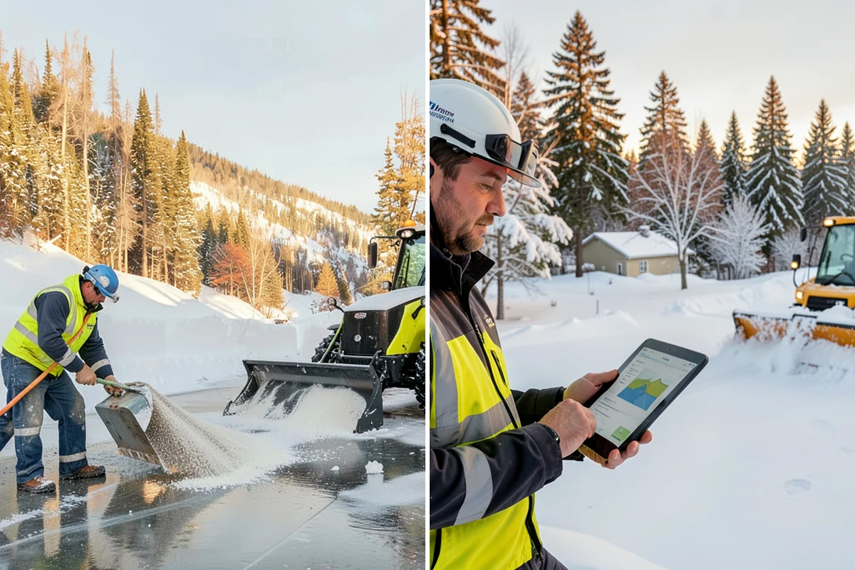 Patio Snow Removal in Kenmore, King County, WA - Assess the patio material and note shaded areas prone to refreeze