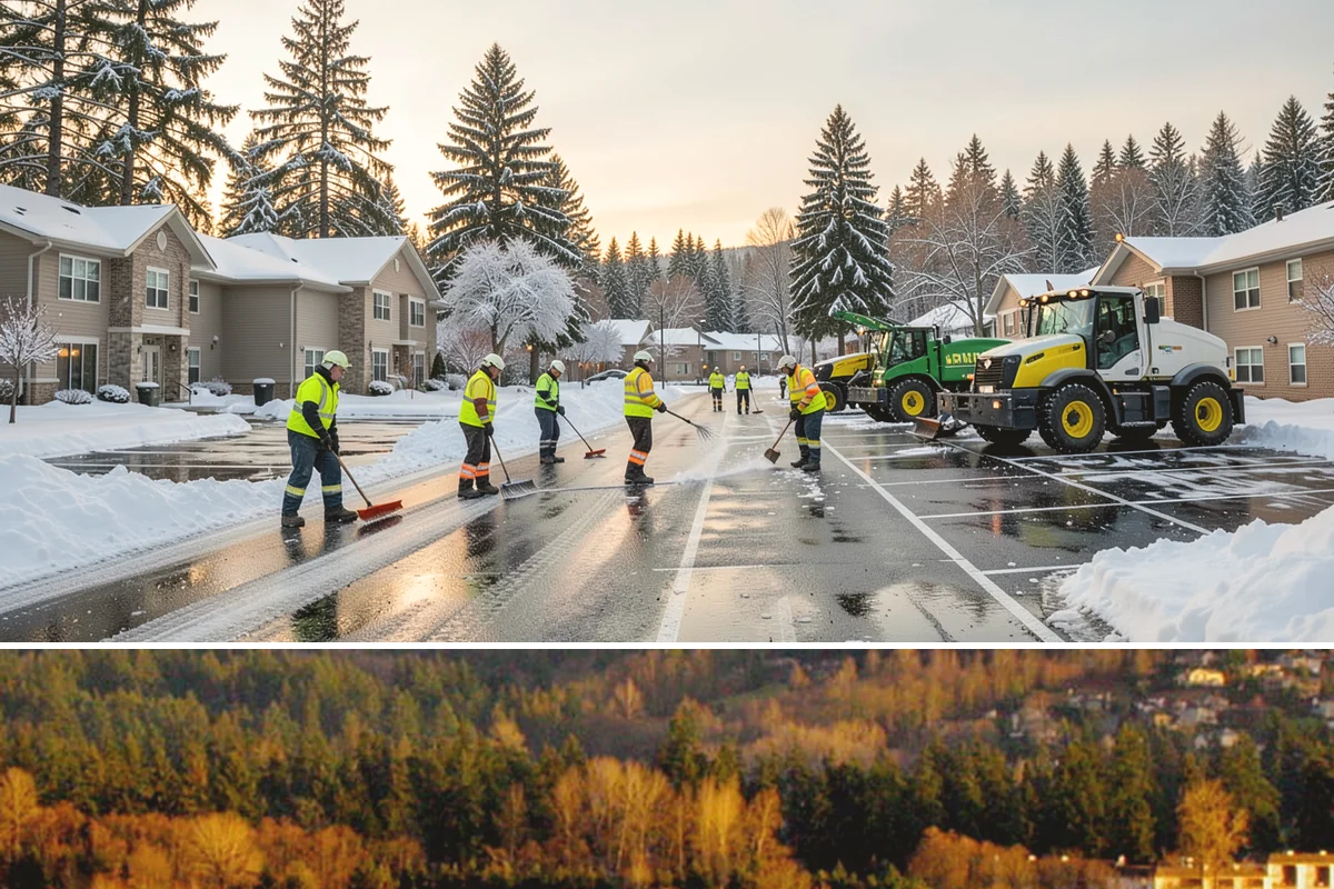 Patio Snow Removal in Kenmore, King County, WA - Book before the first Cascade cold snap in late November, since lowland snow events here are brief but arrive with little warning.