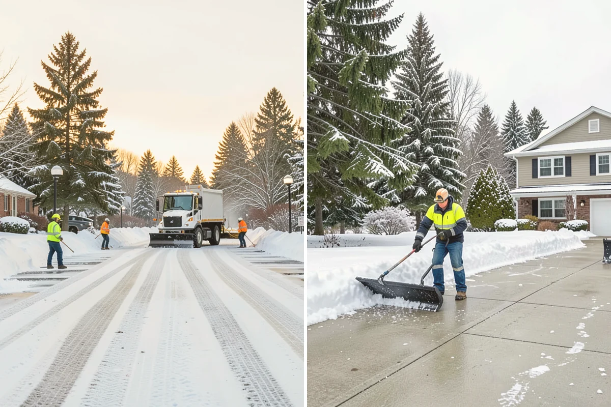 Patio Snow Removal in Kirkland, King County, WA - Assess the patio material and note shaded areas prone to refreeze