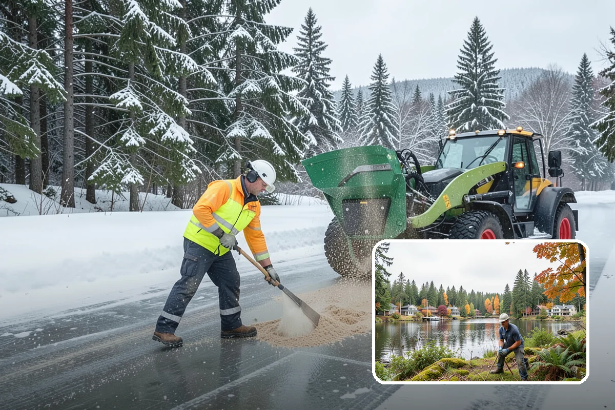 Patio Snow Removal in La Conner, Skagit County, WA - Protects delicate paver and flagstone surfaces from metal-blade gouging