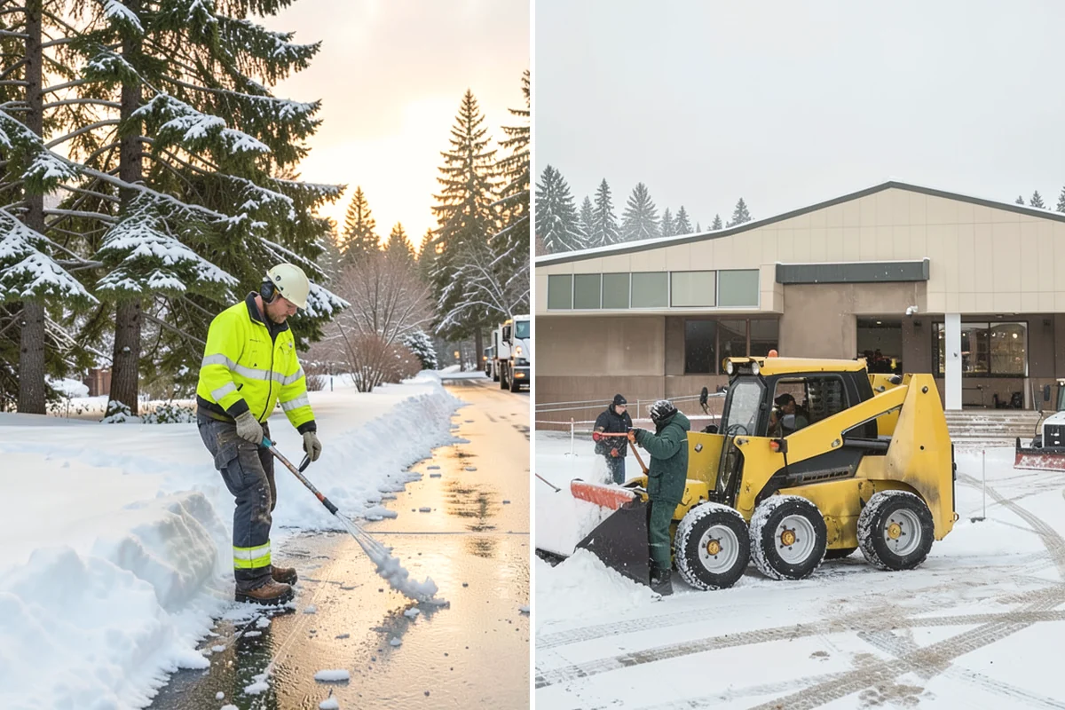 Patio Snow Removal in La Conner, Skagit County, WA - Assess the patio material and note shaded areas prone to refreeze