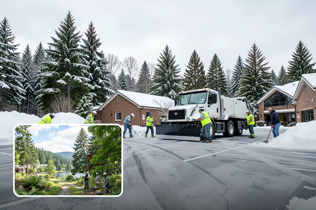 Patio Snow Removal in Lake Forest Park, King County, WA - Protects delicate paver and flagstone surfaces from metal-blade gouging