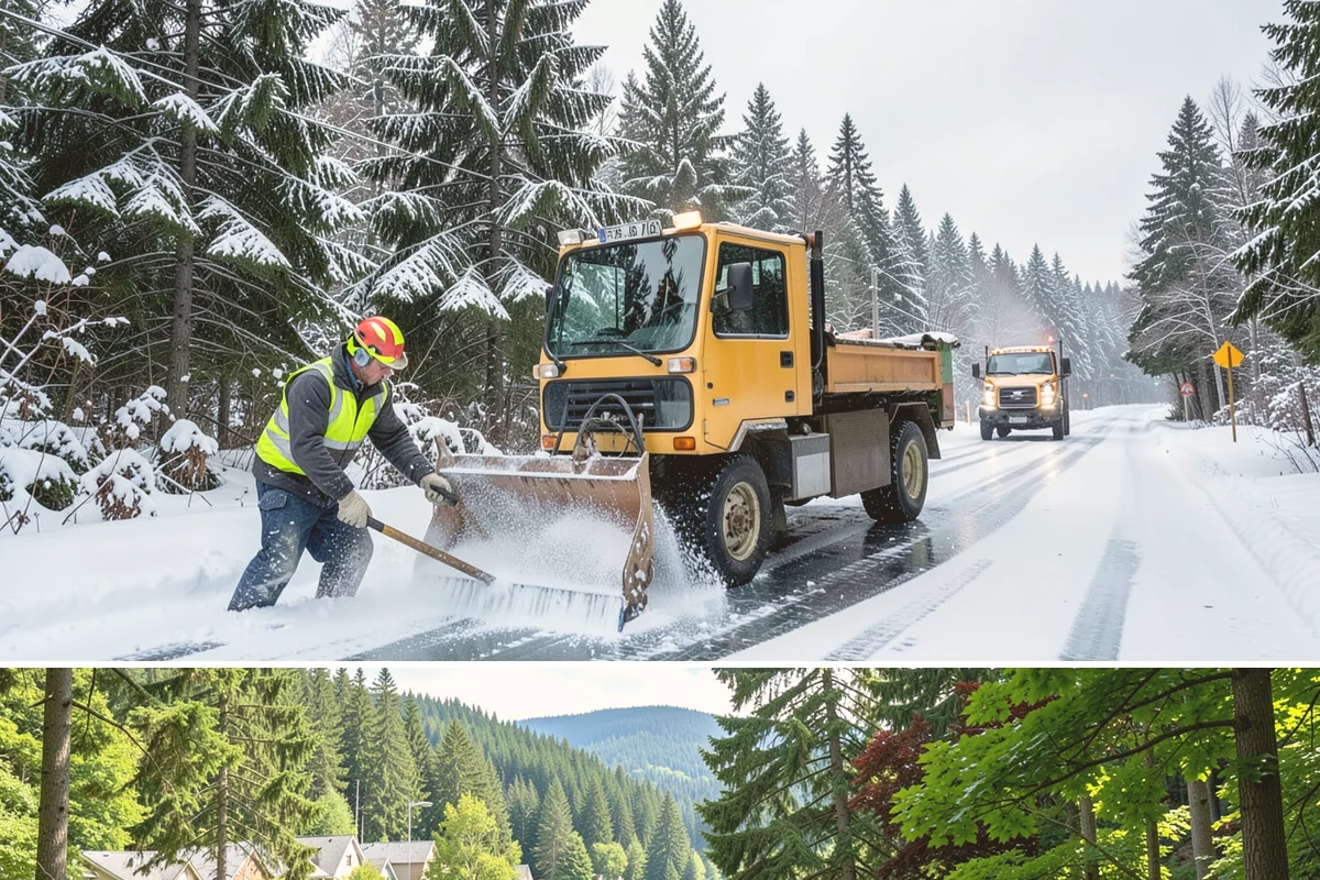 Patio Snow Removal in Lake Forest Park, King County, WA - Book before the first Cascade cold snap in late November, since lowland snow events here are brief but arrive with little warning.