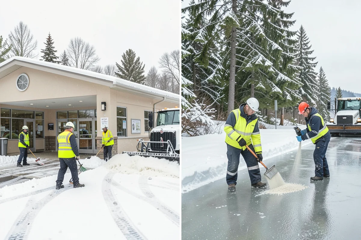 Patio Snow Removal in Lake Stevens, Snohomish County, WA - Assess the patio material and note shaded areas prone to refreeze