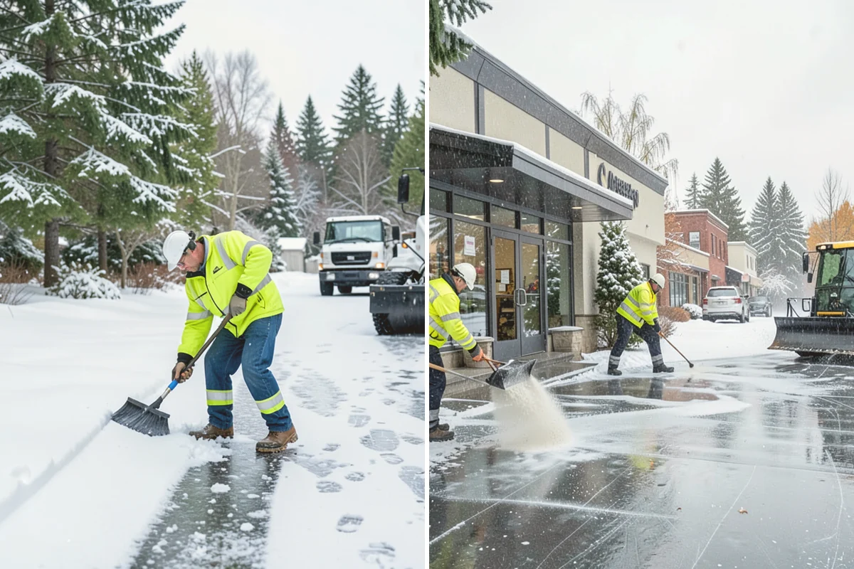 Patio Snow Removal in Langley, Island County, WA - Assess the patio material and note shaded areas prone to refreeze