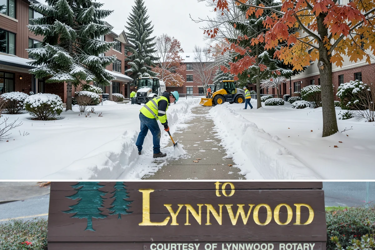 Patio Snow Removal in Lynnwood, Snohomish County, WA - Book before the first Cascade cold snap in late November, since lowland snow events here are brief but arrive with little warning.