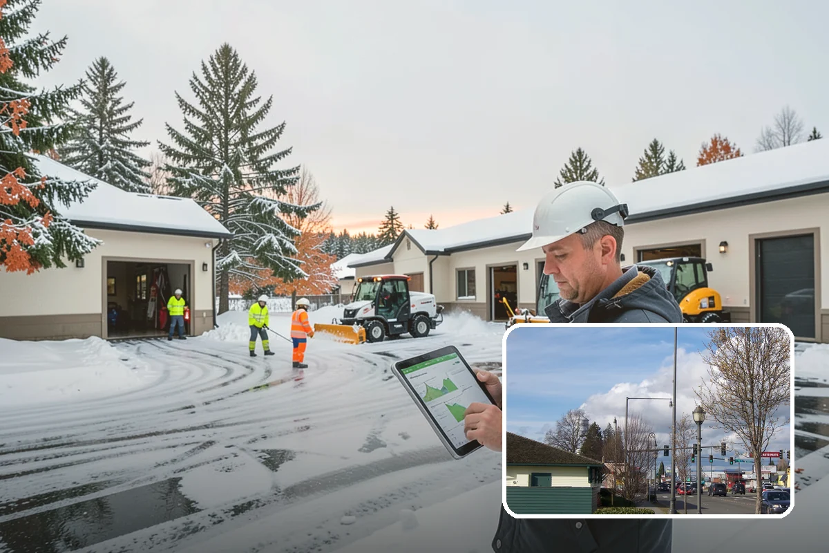 Patio Snow Removal in Marysville, Snohomish County, WA - Protects delicate paver and flagstone surfaces from metal-blade gouging