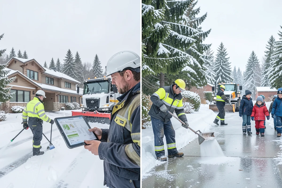 Patio Snow Removal in Marysville, Snohomish County, WA - Assess the patio material and note shaded areas prone to refreeze
