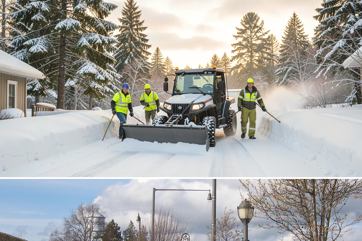 Patio Snow Removal in Marysville, Snohomish County, WA - Book before the first Cascade cold snap in late November, since lowland snow events here are brief but arrive with little warning.
