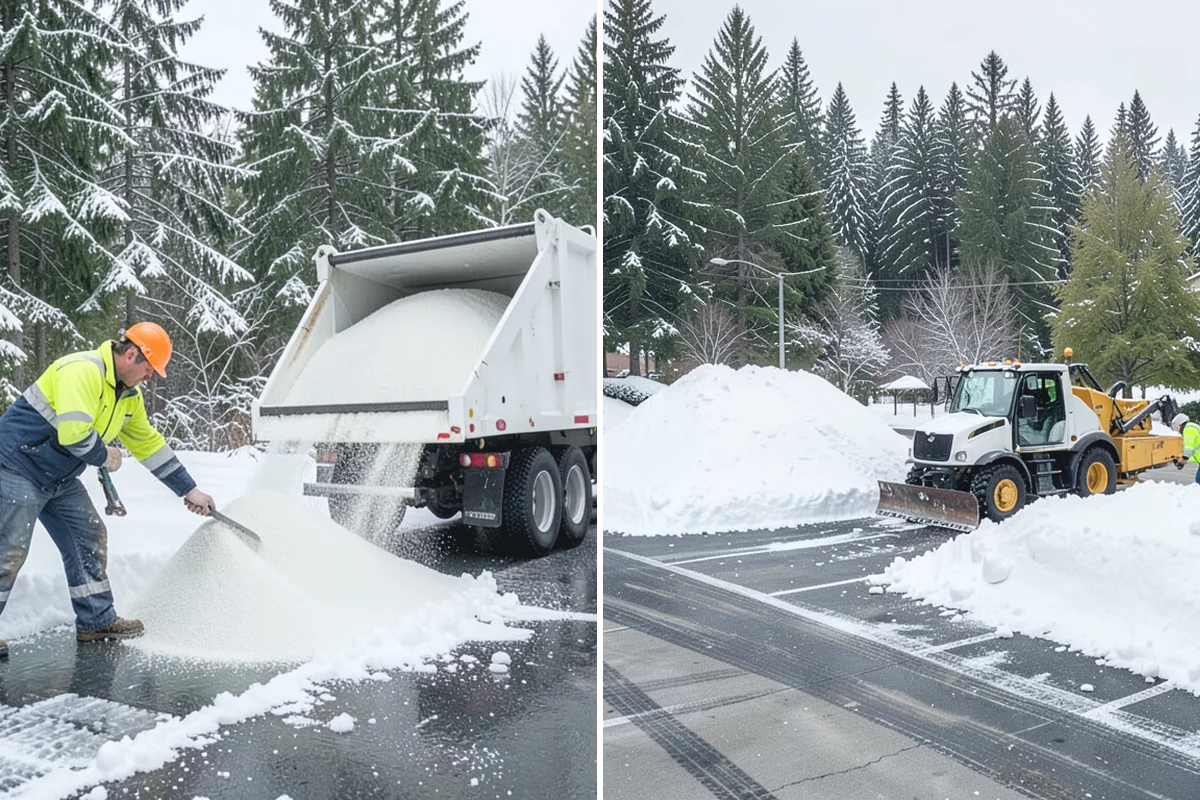 Patio Snow Removal in Medina, King County, WA - Assess the patio material and note shaded areas prone to refreeze
