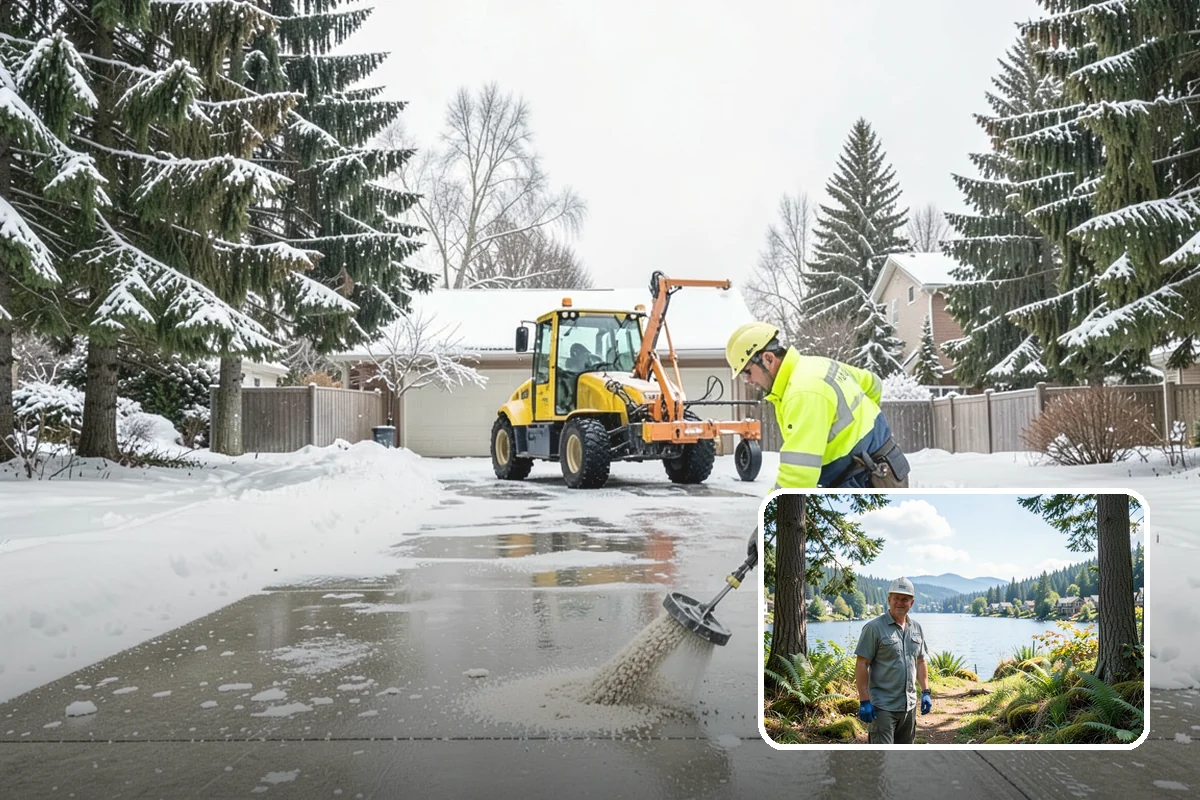 Patio Snow Removal in Milton, King County, WA - Protects delicate paver and flagstone surfaces from metal-blade gouging