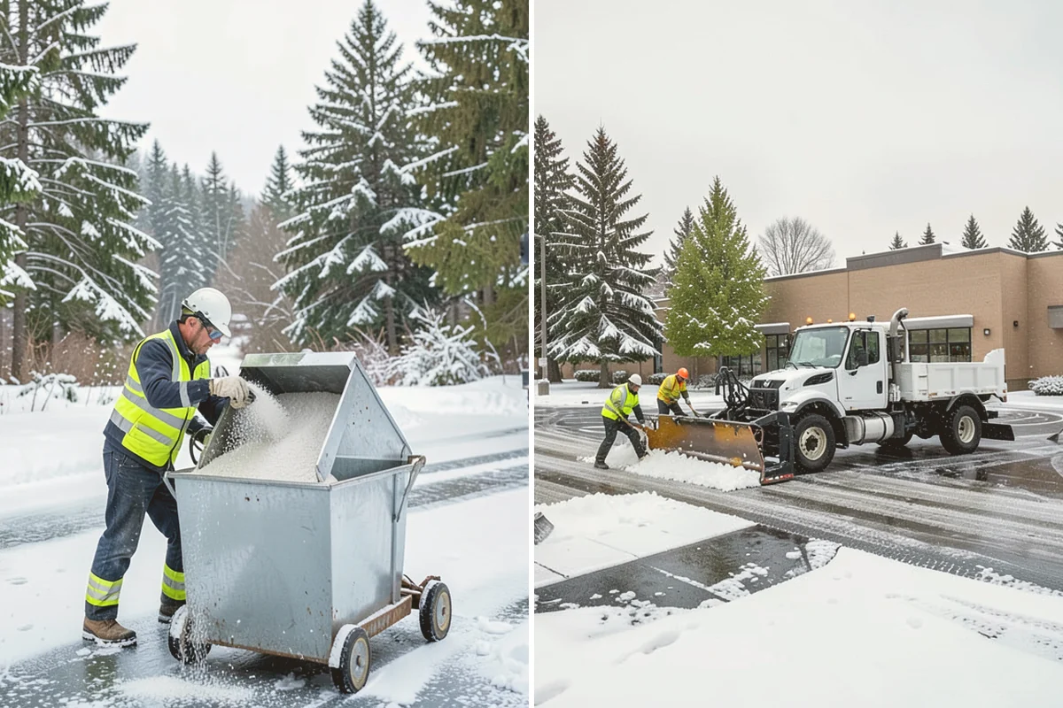 Patio Snow Removal in Milton, King County, WA - Assess the patio material and note shaded areas prone to refreeze