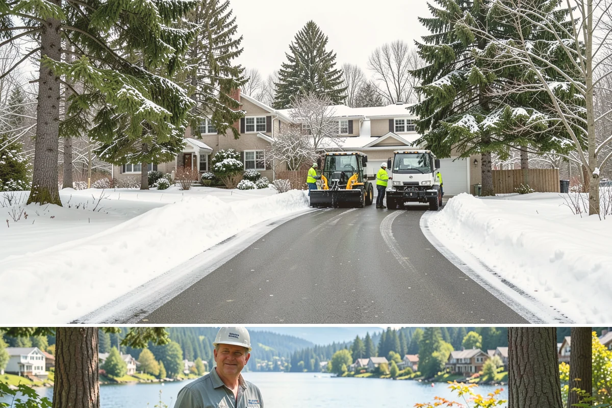 Patio Snow Removal in Milton, King County, WA - Book before the first Cascade cold snap in late November, since lowland snow events here are brief but arrive with little warning.