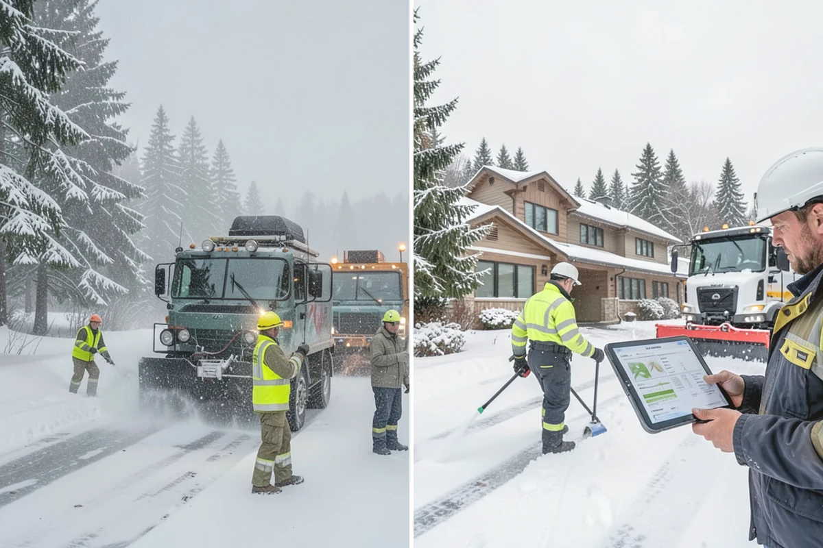 Patio Snow Removal in Monroe, Snohomish County, WA - Assess the patio material and note shaded areas prone to refreeze