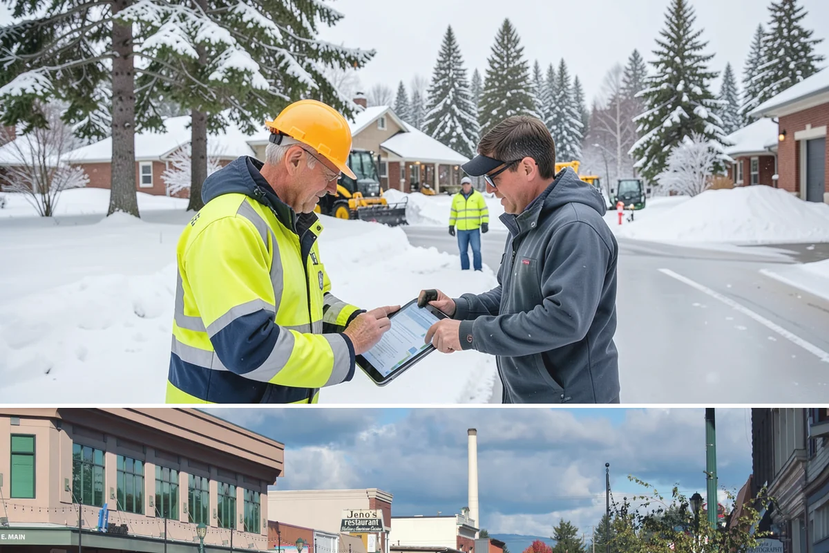 Patio Snow Removal in Monroe, Snohomish County, WA - Book before the first Cascade cold snap in late November, since lowland snow events here are brief but arrive with little warning.