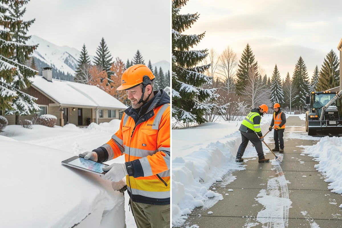 Patio Snow Removal in Mount Vernon, Skagit County, WA - Assess the patio material and note shaded areas prone to refreeze