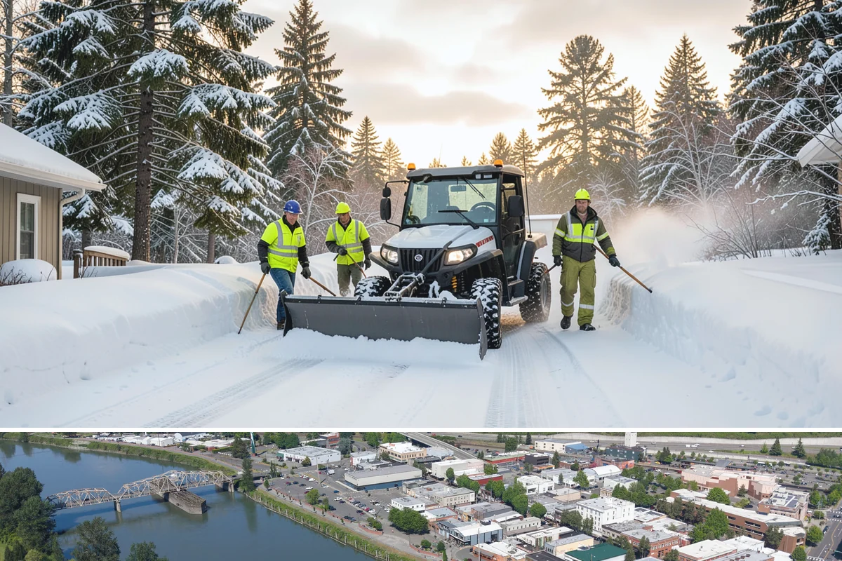 Patio Snow Removal in Mount Vernon, Skagit County, WA - Book before the first Cascade cold snap in late November, since lowland snow events here are brief but arrive with little warning.