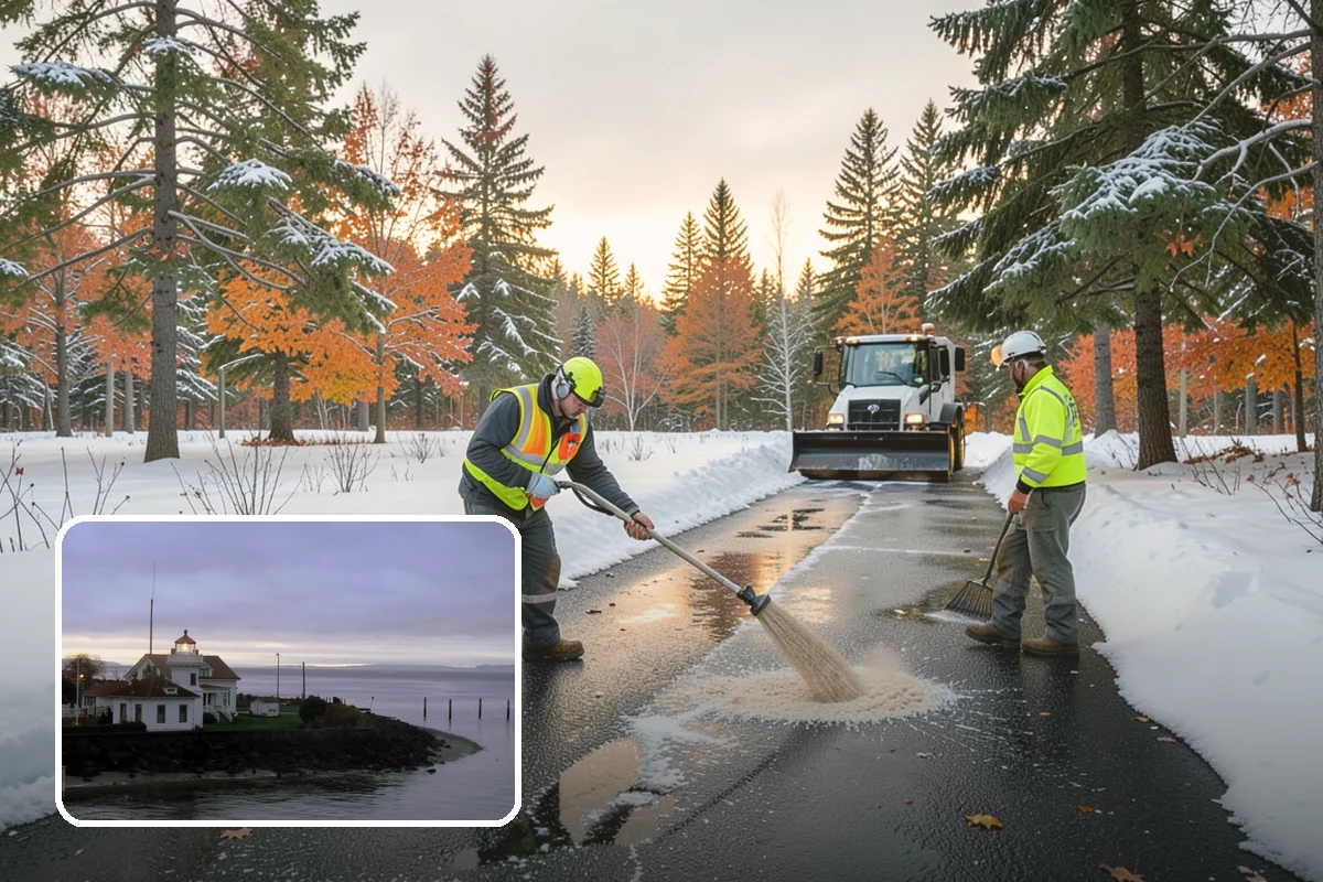 Patio Snow Removal in Mukilteo, Snohomish County, WA - Protects delicate paver and flagstone surfaces from metal-blade gouging