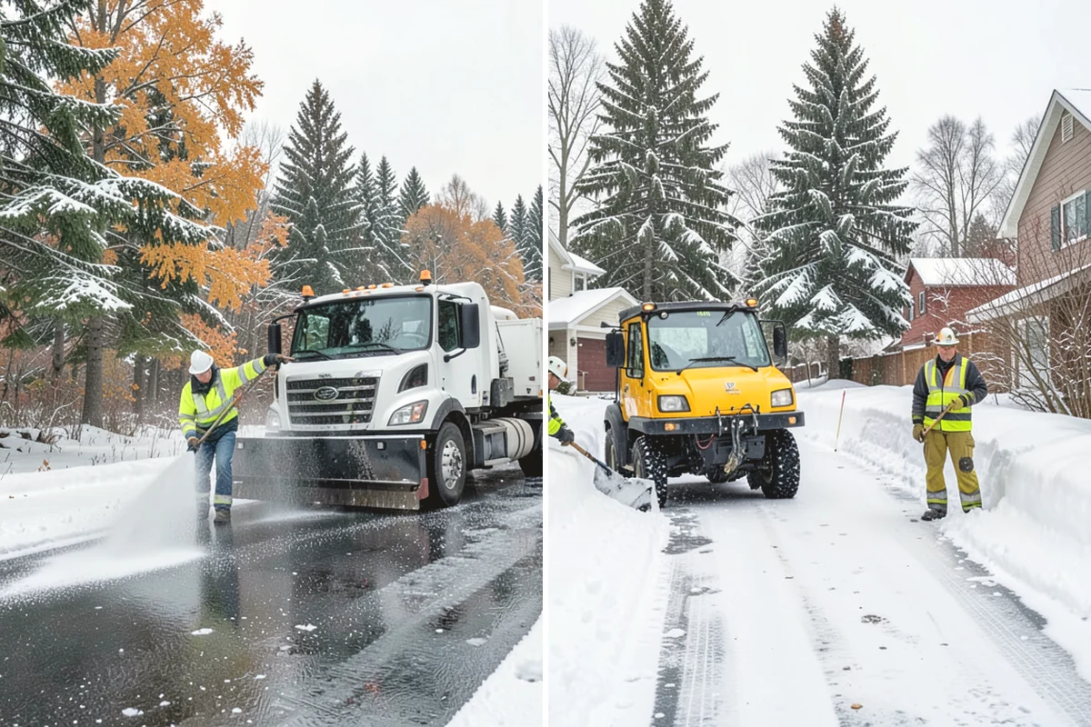 Patio Snow Removal in Mukilteo, Snohomish County, WA - Assess the patio material and note shaded areas prone to refreeze