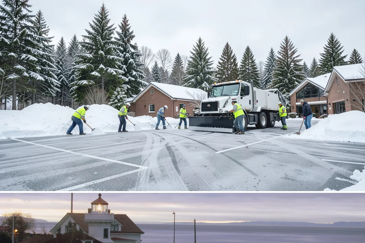 Patio Snow Removal in Mukilteo, Snohomish County, WA - Book before the first Cascade cold snap in late November, since lowland snow events here are brief but arrive with little warning.
