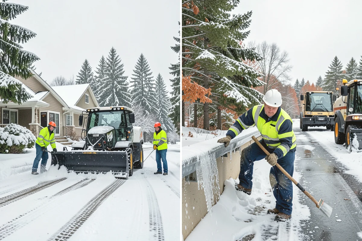 Patio Snow Removal in North Bend, King County, WA - Assess the patio material and note shaded areas prone to refreeze