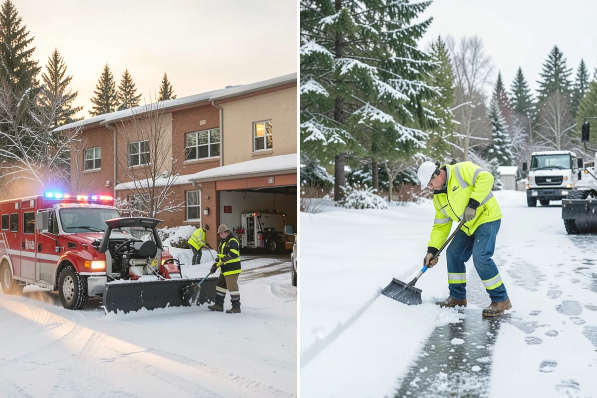 Patio Snow Removal in Ruston, Pierce County, WA - Assess the patio material and note shaded areas prone to refreeze