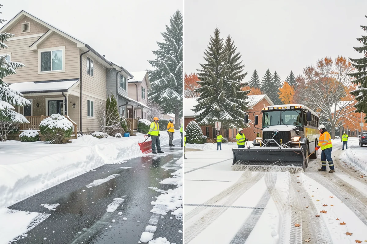 Patio Snow Removal in Sammamish, King County, WA - Assess the patio material and note shaded areas prone to refreeze
