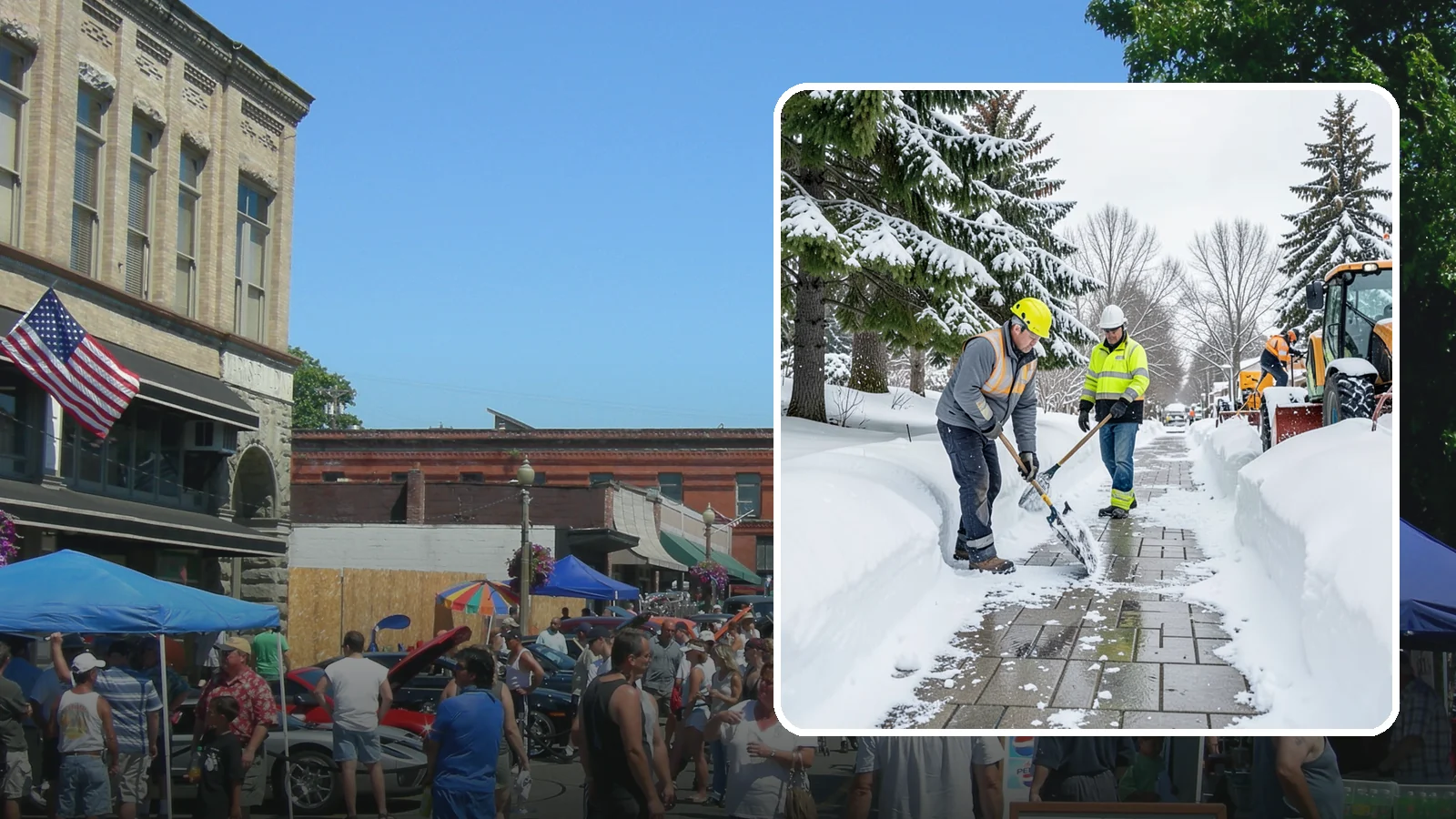 Patio Snow Removal in Snohomish, Snohomish County, WA - Careful clearing of residential and commercial patios so wet Western Washington snow does not turn slick pavers into a fall...