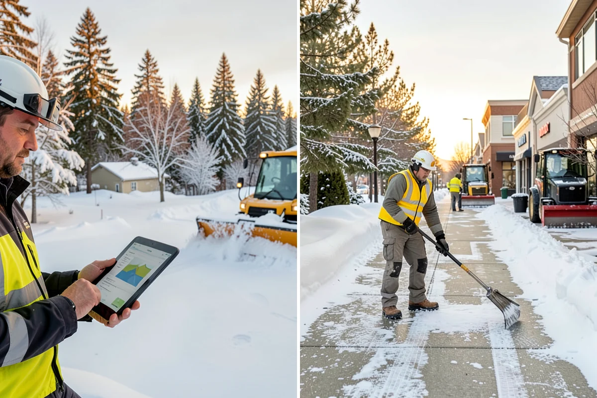 Patio Snow Removal in Snoqualmie, King County, WA - Assess the patio material and note shaded areas prone to refreeze