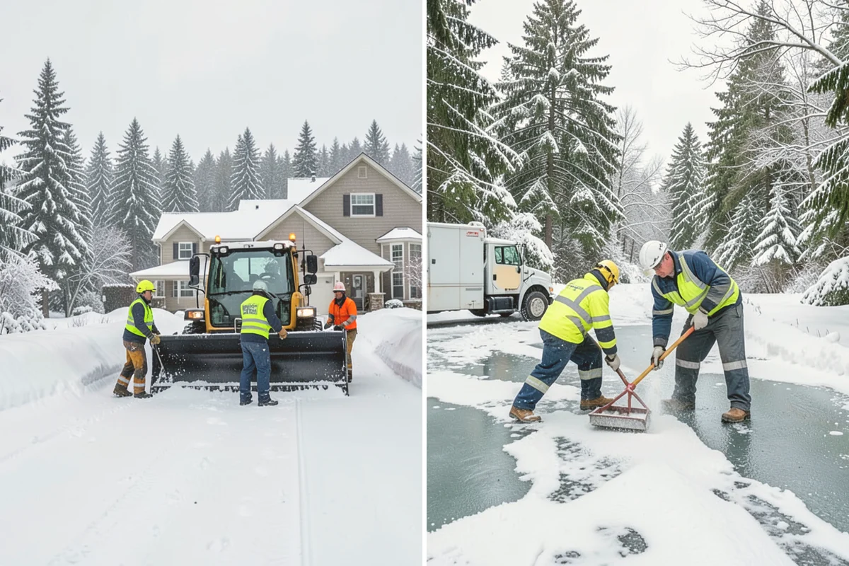Patio Snow Removal in Stanwood, Snohomish County, WA - Assess the patio material and note shaded areas prone to refreeze