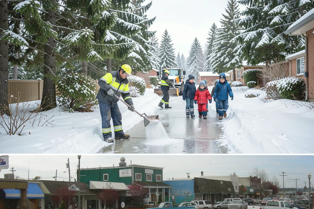Patio Snow Removal in Stanwood, Snohomish County, WA - Book before the first Cascade cold snap in late November, since lowland snow events here are brief but arrive with little warning.