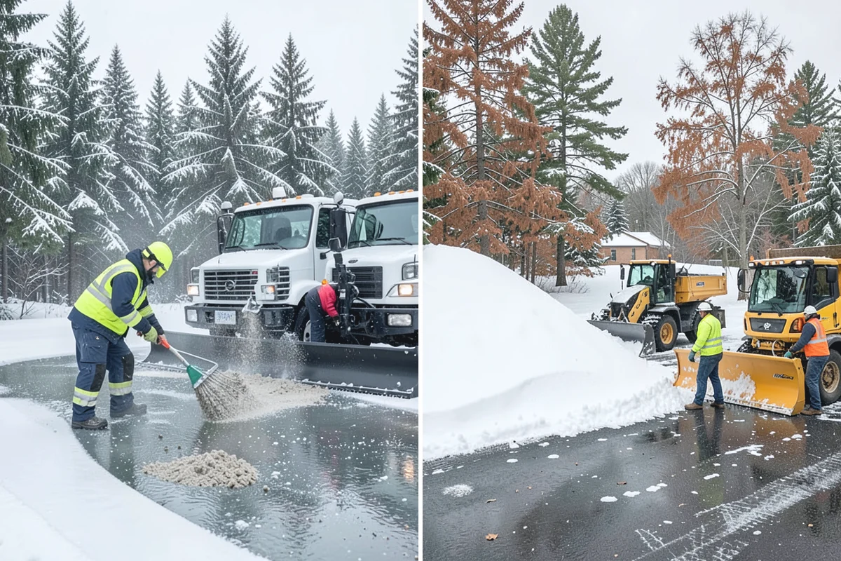 Patio Snow Removal in Sumner, Pierce County, WA - Assess the patio material and note shaded areas prone to refreeze