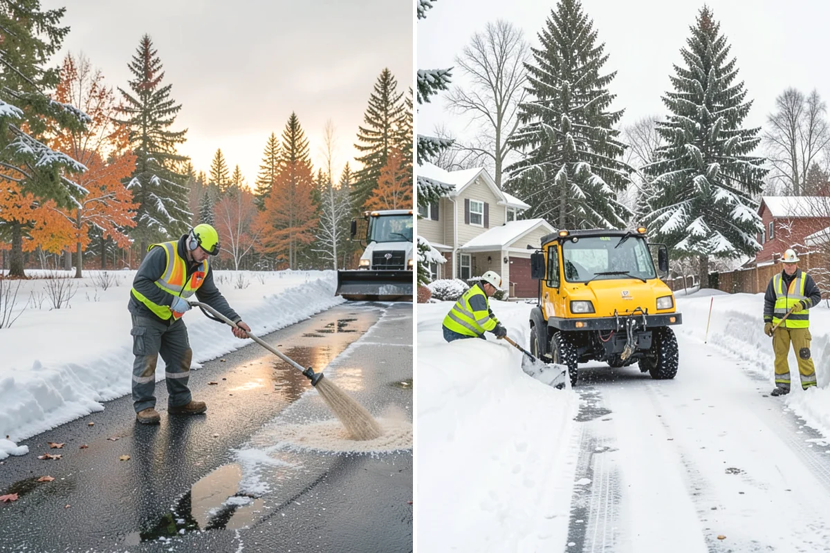 Patio Snow Removal in Tukwila, King County, WA - Assess the patio material and note shaded areas prone to refreeze