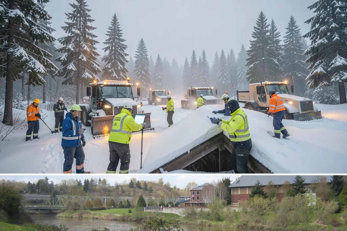Patio Snow Removal in Tukwila, King County, WA - Book before the first Cascade cold snap in late November, since lowland snow events here are brief but arrive with little warning.