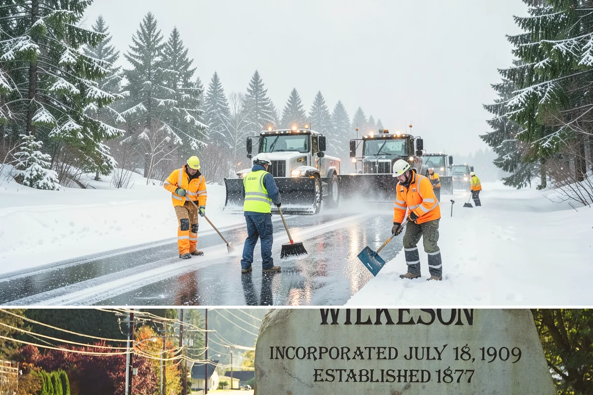 Patio Snow Removal in Wilkeson, Pierce County, WA - Book before the first Cascade cold snap in late November, since lowland snow events here are brief but arrive with little warning.
