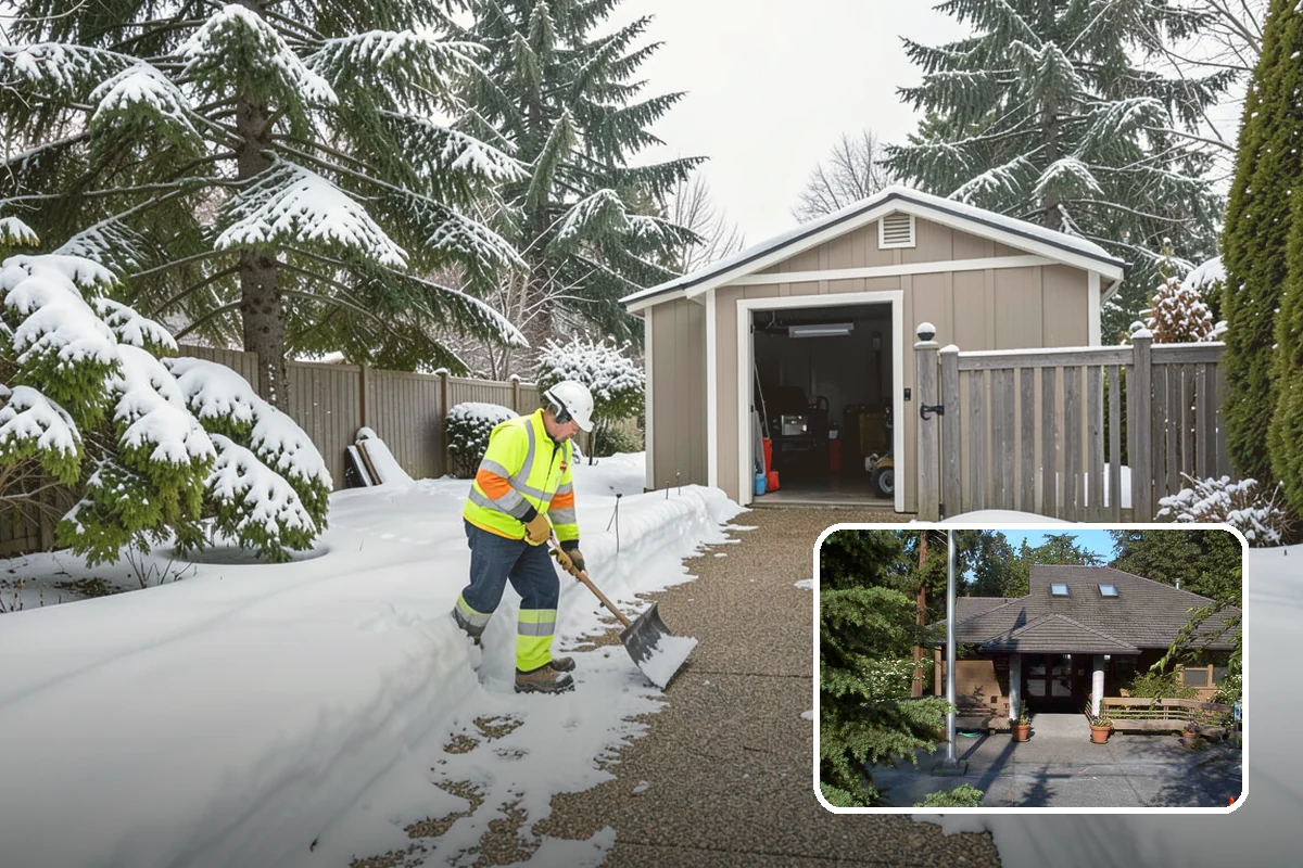 Patio Snow Removal in Yarrow Point, King County, WA - Protects delicate paver and flagstone surfaces from metal-blade gouging