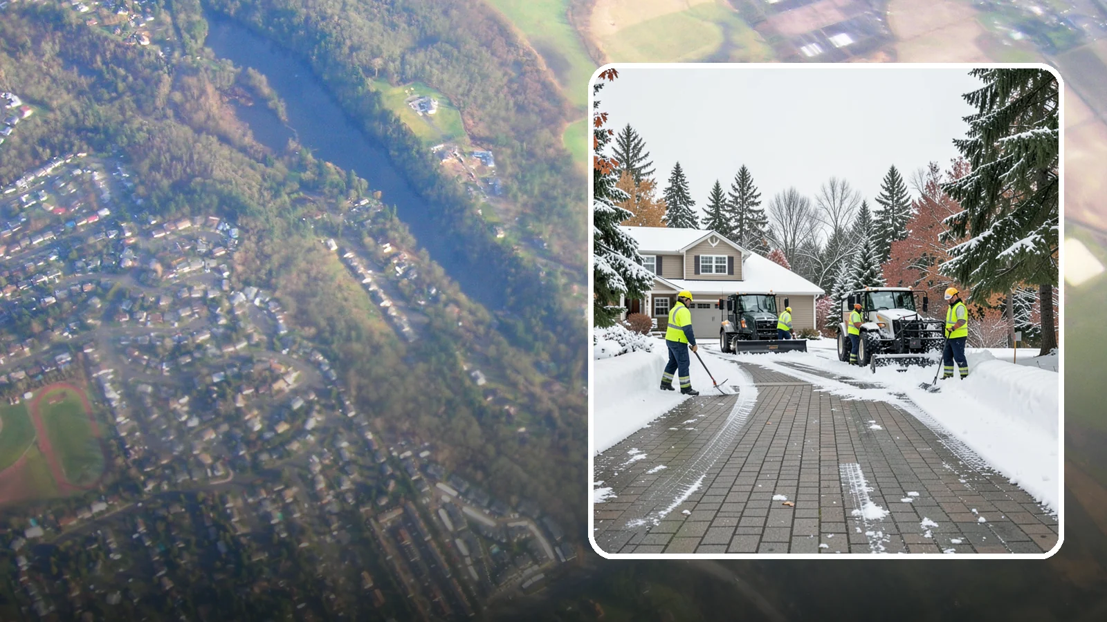 Paver Driveway Snow Removal in Algona, King County, WA - We clear paver driveways without chipping the stones or disturbing the joints.