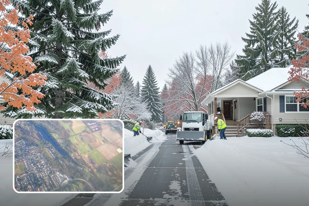 Paver Driveway Snow Removal in Algona, King County, WA - Clears without chipping paver edges