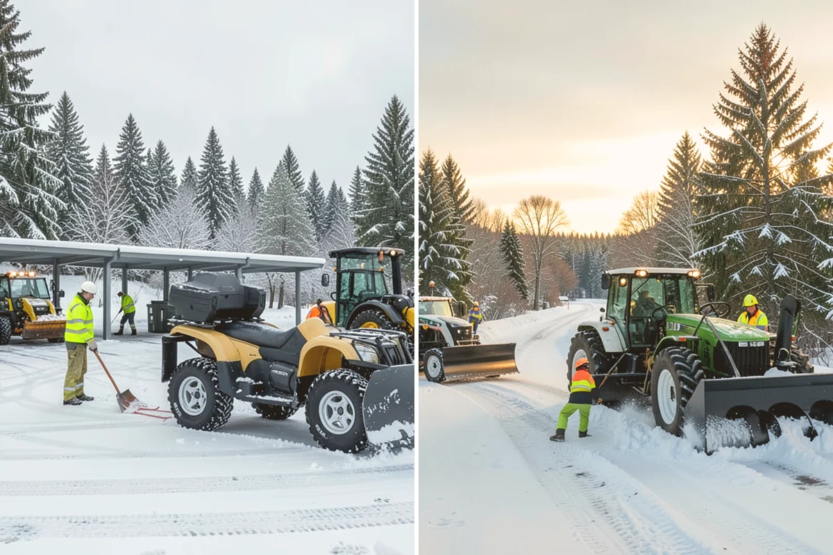 Paver Driveway Snow Removal in Algona, King County, WA - We set equipment to glide over the paver surface