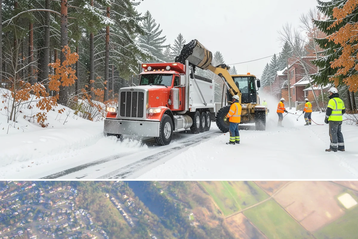 Paver Driveway Snow Removal in Algona, King County, WA - Paver driveway service follows each snowfall through the winter months.