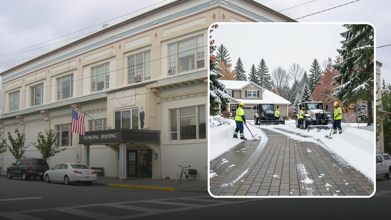 Paver Driveway Snow Removal in Anacortes, Skagit County, WA - We clear paver driveways without chipping the stones or disturbing the joints.