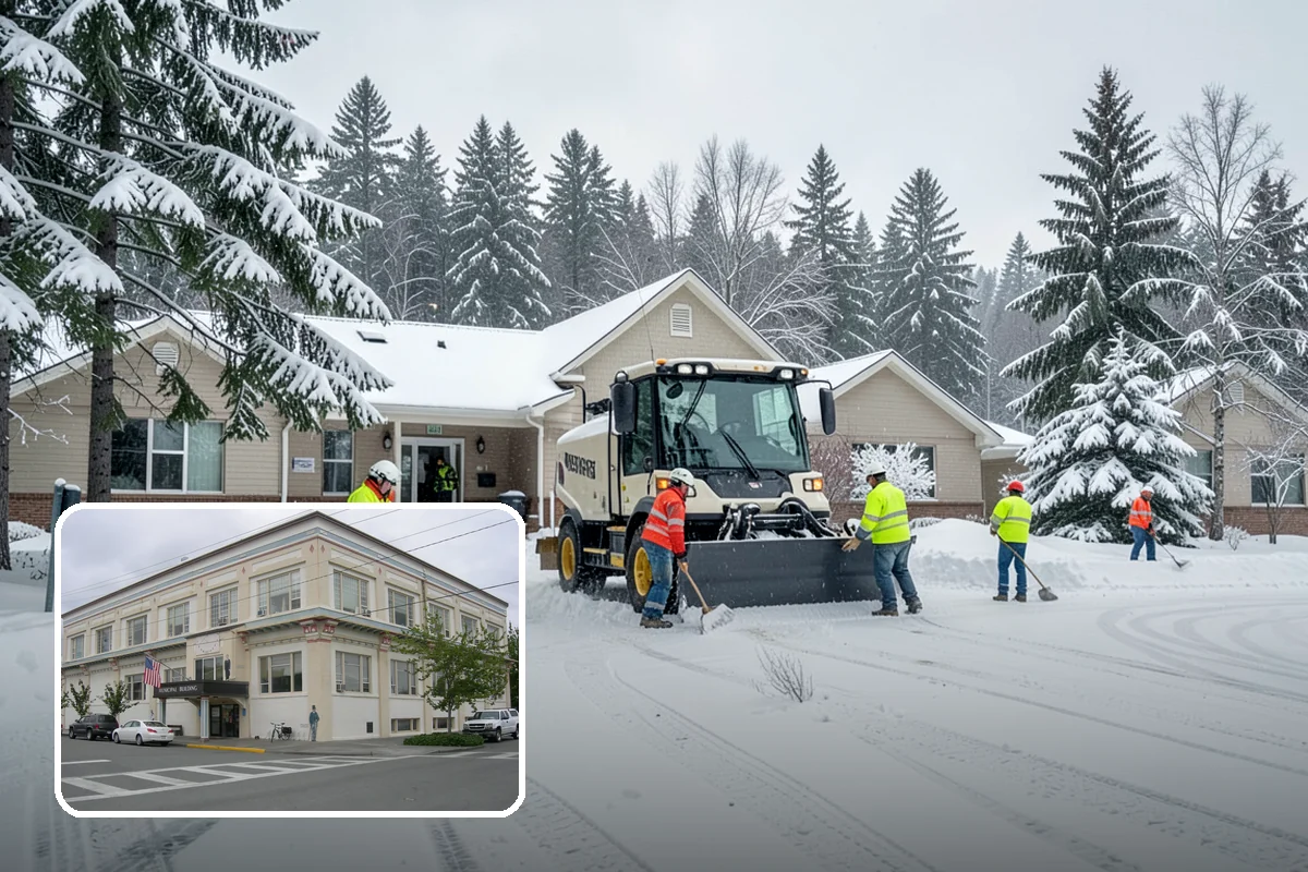 Paver Driveway Snow Removal in Anacortes, Skagit County, WA - Clears without chipping paver edges